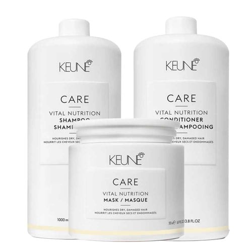 Keune Vital Nutrition Kit – Shampoo + Condicionador + Máscara 