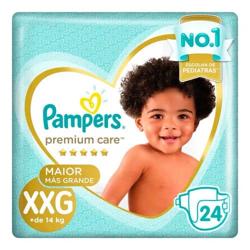 Fraldas Pampers Premium Care XXG 24 Unidades