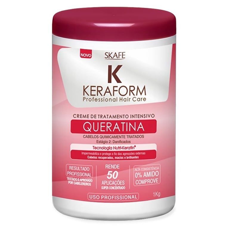 Skafe Keraform Queratina Skafe - Creme de Tratamento Intensivo - Creme de Tratamento Intensivo