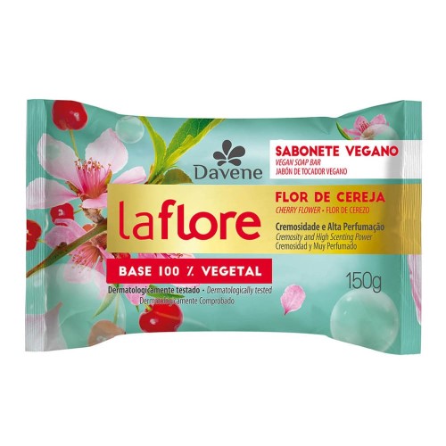 Sabonete Em Barra Vegetal Davene La Flore Flor De Cerejeira 150g