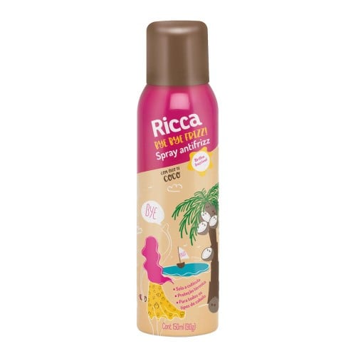 Spray Antifrizz Ricca Bye Bye Frizz Óleo de Coco 150ml