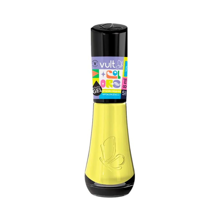 Esmalte Vult 5Free Colors Amarelo Micareta 8ml