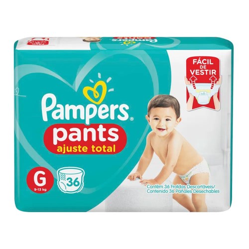 Fralda Pampers Pants Ajuste Total G 36 unidades