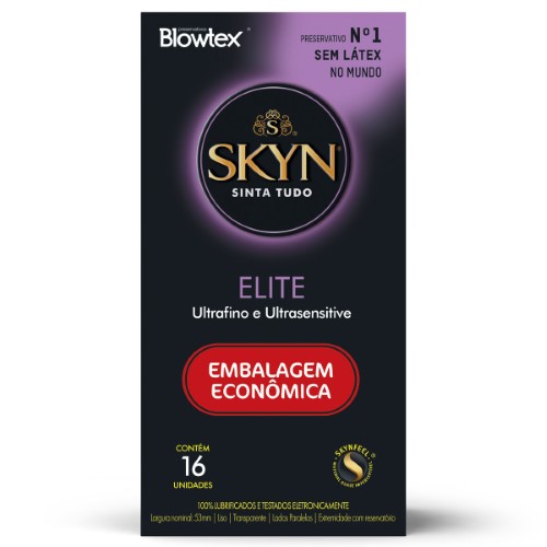 Camisinha Blowtex Skyn Elite Ultrafino e Ultrasensitive - 16 unidades