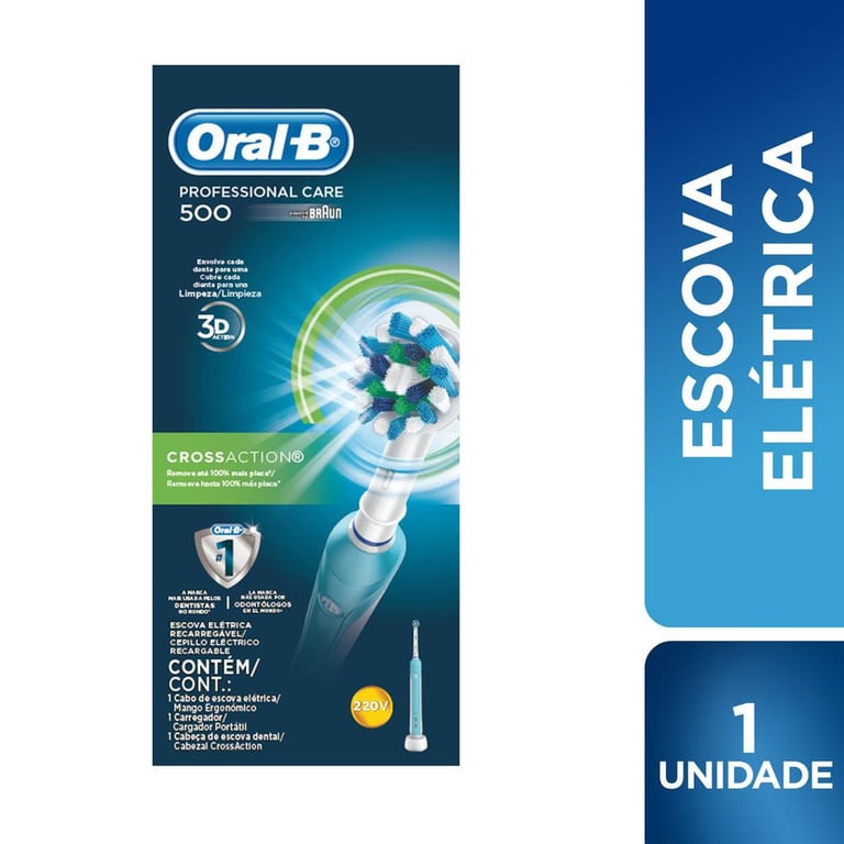 Escova de Dente Elétrica Oral-B Professional Care 500 3D 220v com 1 unidade