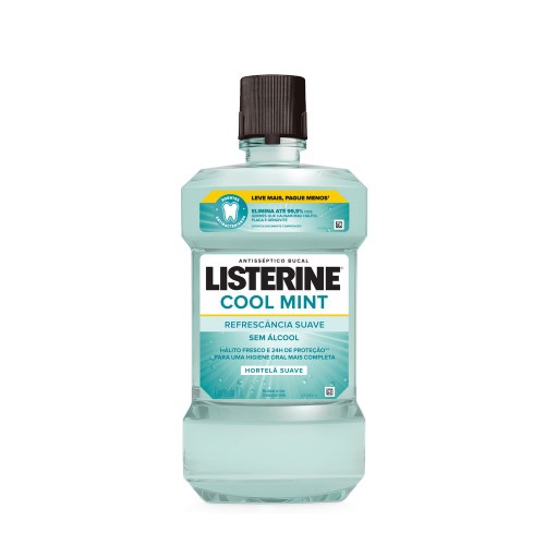 Antisséptico Bucal Listerine Cool Mint Refrescância Suave Sem Álcool 1L