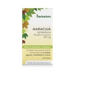 Maracujá Passiflora Incarnata 320mg Herbarium 20 comprimidos