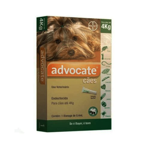 ADVOCATE CAES - para Cães até 4kg -pipeta com 0,4ml