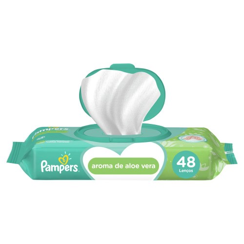 Lenço Pampers Aloe Vera 48 unidades