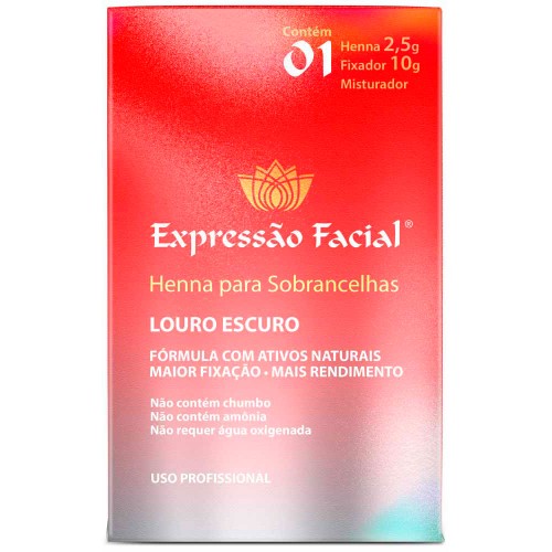 Henna Para Sobrancelha Louro Escuro Expressão Facial