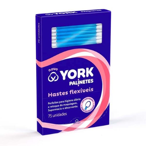 Hastes Flexíveis De Algodão Palinetes York C/ 75 Un