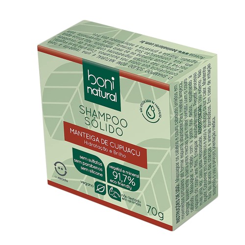 Shampoo Sólido Boni Natural Cupuaçu 70g