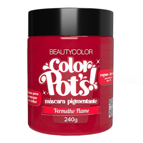 Máscara Pigmentante Beauty Color Vermelho Flame 240g