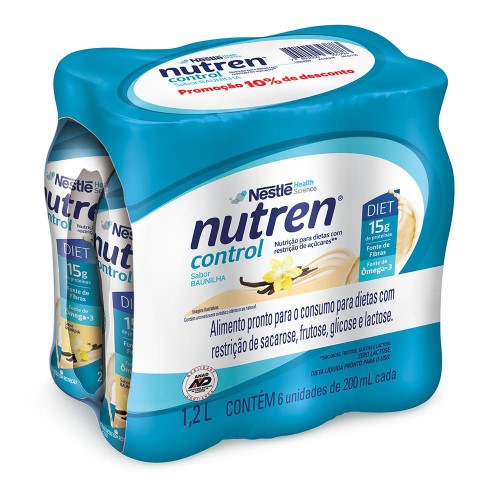 Kit Nutren Control Baunilha 6 unidades 200ml com 10% de desconto