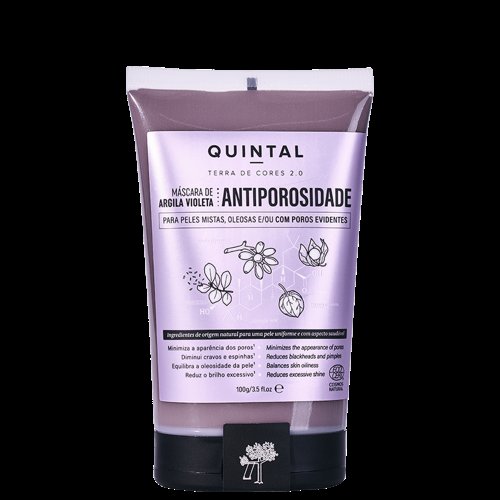 Quintal Terra de Cores 2.0 Antiporosidade - Máscara de Argila Violeta 100g