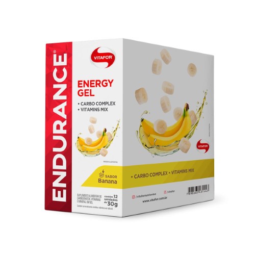 Suplemento Alimentar Vitafor Endurance Banana 12 Sachês