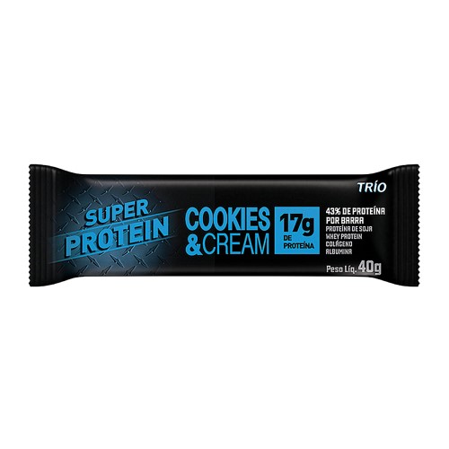 Barra de Proteína Trio Super Protein Cookies & Cream