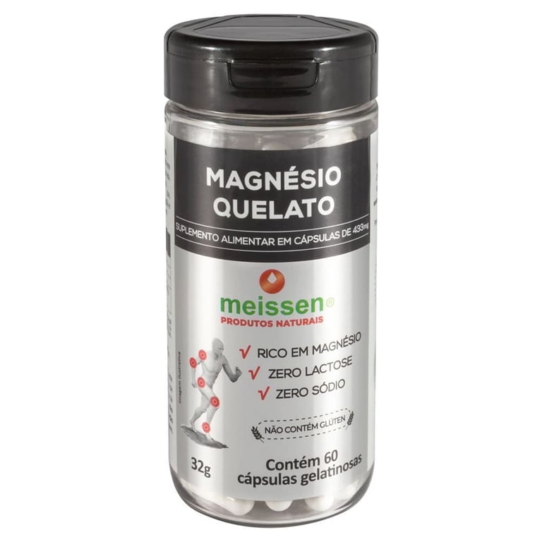 Magnésio Quelato - Meissen - 60 Cápsulas de 433mg