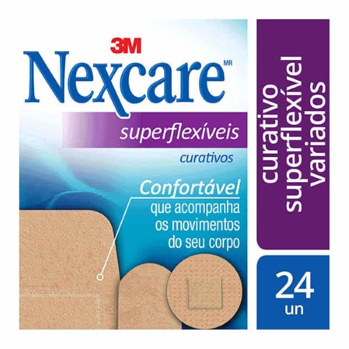 Curativos Superflexíveis Nexcare Variados 24 unidades