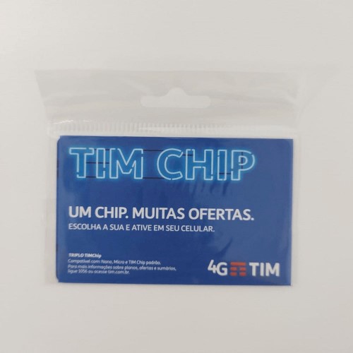 Chip Tim Triplo Corte Pré Pago com 1 Unidade