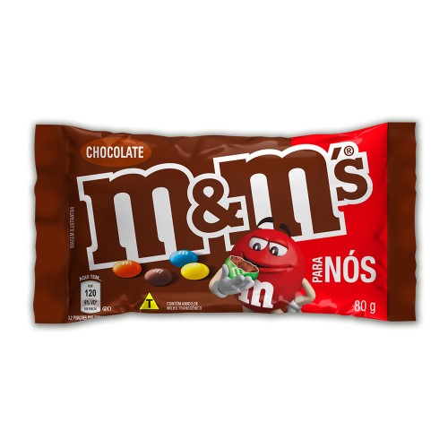 Confeitos M&M Chocolate ao Leite 80g