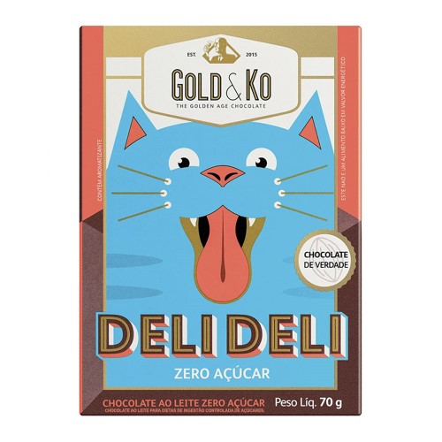 Chocolate Gold & Ko Deli Deli ao Leite Zero Açúcar 70g