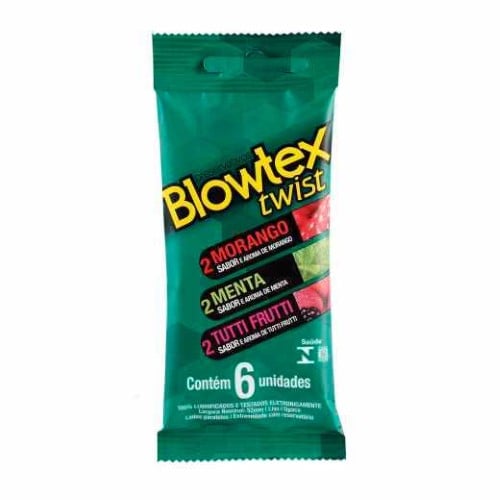 Camisinha Blowtex Twist com 6 unidades