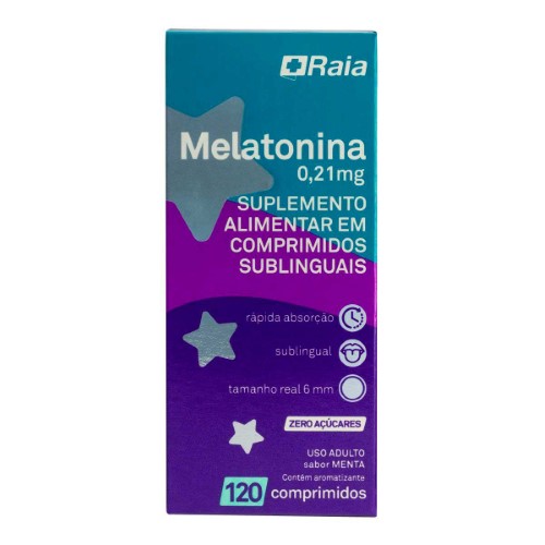 Melatonina Raia 0,21mg 120 Comprimidos