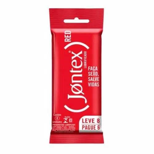 Camisinha Jontex Red Lubrificado com 8 unidades