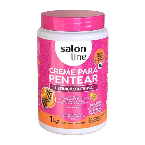 Creme para Pentear Salon Line Definição Intensa Cabelos Cacheados e Crespos com 1kg