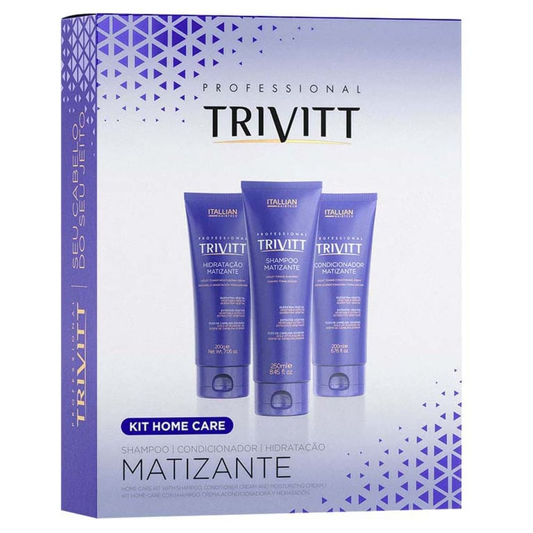 Trivitt Home Care Matizante Kit – Shampoo + Condicionador + Máscara