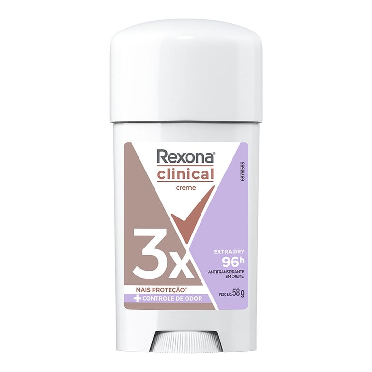 Desodorante Em Creme Rexona Clinical Extra Dry 96h 58g