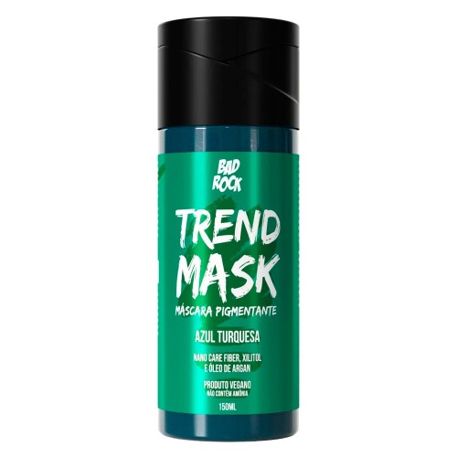 Máscara Pigmentante Bad Rock Trend Mask Azul Turquesa 150ml