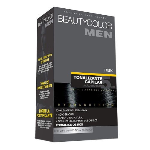 Tonalizante Gel Beautycolor Men Preto