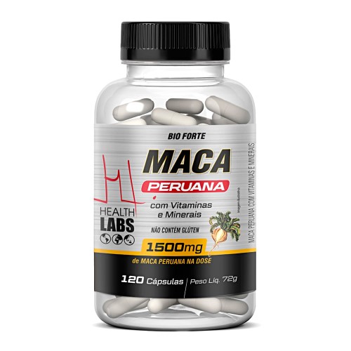 Maca Peruana 1500Mg Health Labs com 120 Cápsulas