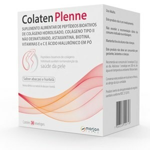 Colágeno Colaten Plenne Sabor Abacaxi e Hortelã 30 sachês