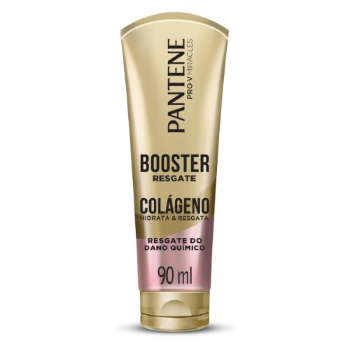 Máscara De Tratamento Pantene Booster Resgate Colágeno Hidrata & Resgata Dano Químico 90ml