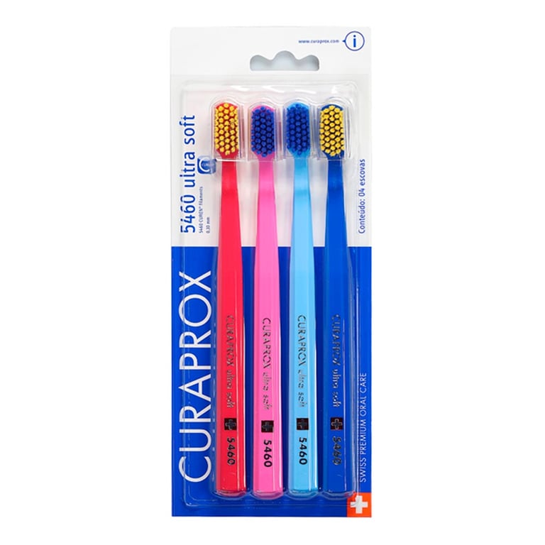 Kit Escova de Dente Curaprox 5460 Ultra Soft 4 Unidades