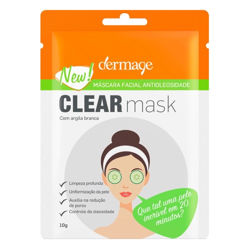 Máscara Facial Antioleosidade Dermage Clear Mask 10g