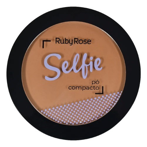 Pó Compacto Ruby Rose Selfie cor Chocolate Escuro 17 HB7228