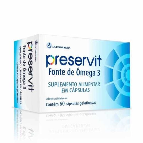 Suplemento Alimentar Preservit Fonte De Ômega 3 60 Cápsulas Gelatinosas