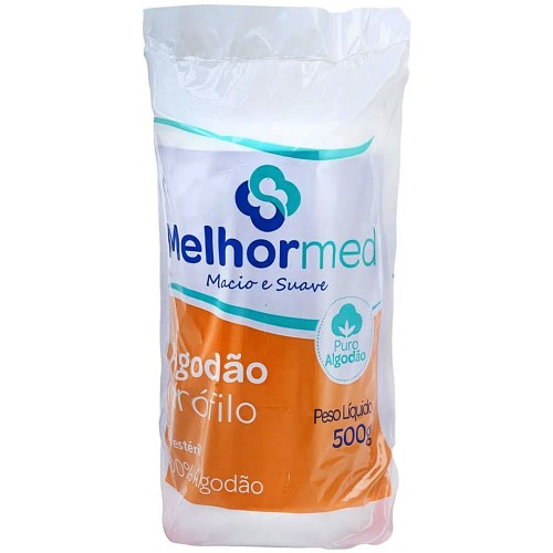 Algodão Hidrófilo Melhormed - Em Rolo - 500 G