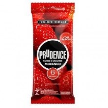 Preservativo Prudence Morango Com 6 Unidades