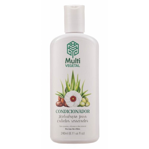 Condicionador Natural de Oliva com Argan para Cabelos Ressecados 240ml – Multi Vegetal