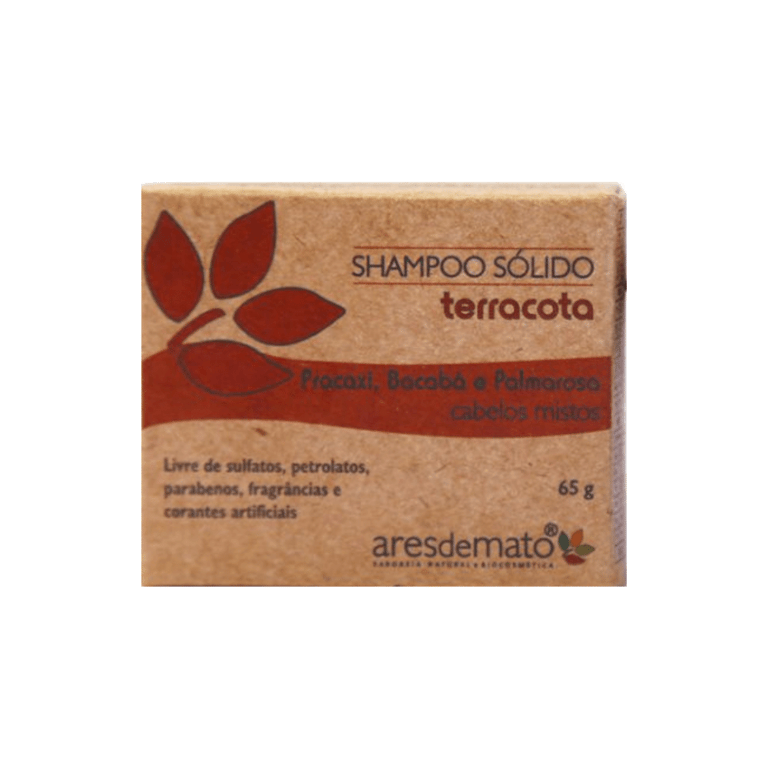 Shampoo Sólido Terracota Para Cabelos Mistos Ares De Mato 65g