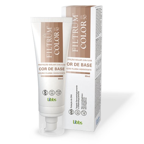 Loção Fluida Hidratante Cor De Base Fps50 Uva E Uvb Filtrum Ht 60ml