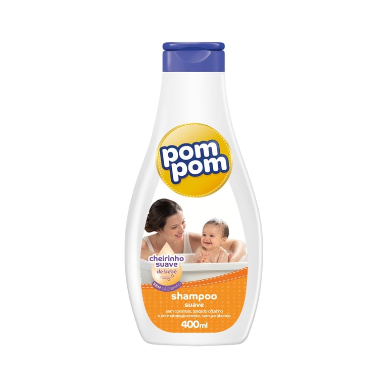 Shampoo Infantil Pom Pom Cheirinho Suave de Bebê 400ml