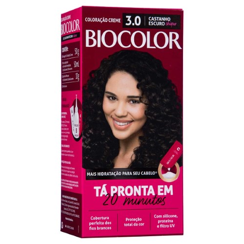 Mini Kit Biocolor Coloração Creme Castanho Escuro Chique 3.0 com 1 unidade