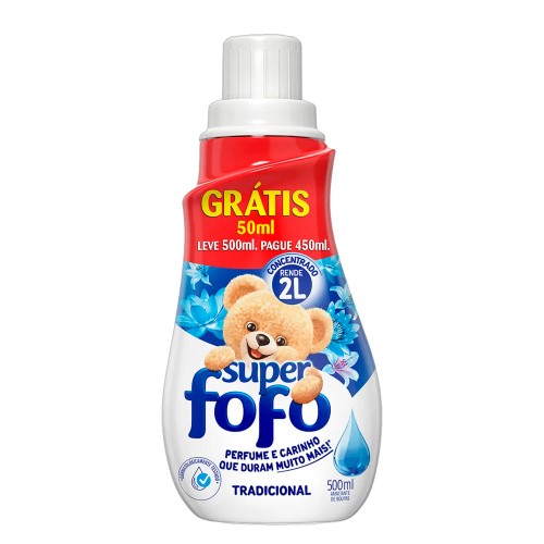 Amaciante Concentrado Fofo Tradicional Leve 500ml Pague 450ml