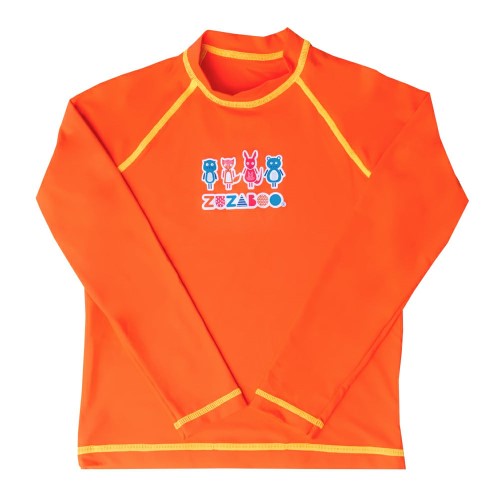 Camiseta Infantil Manga Longa Zuzaboo Com Proteção Solar Fpu50 8-9Anos Laranja